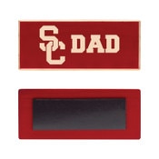 USC Trojans Cardinal SC Interlock Dad Wood Plaque Magnet